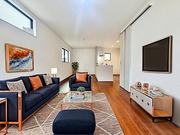 【配置してある家具や小物はCGによるイメージです】 【Livingroom】リビング