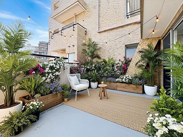 【配置してある家具や小物はCGによるイメージです。】【Balcony】バルコニー