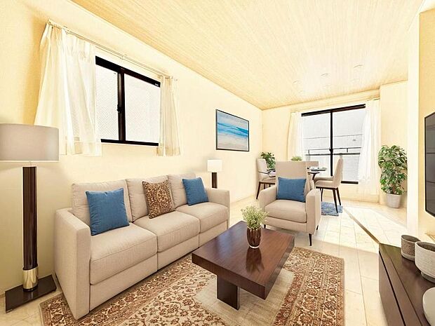 【配置してある家具や小物はCGによるイメージです。】【Livingroom】リビングルーム