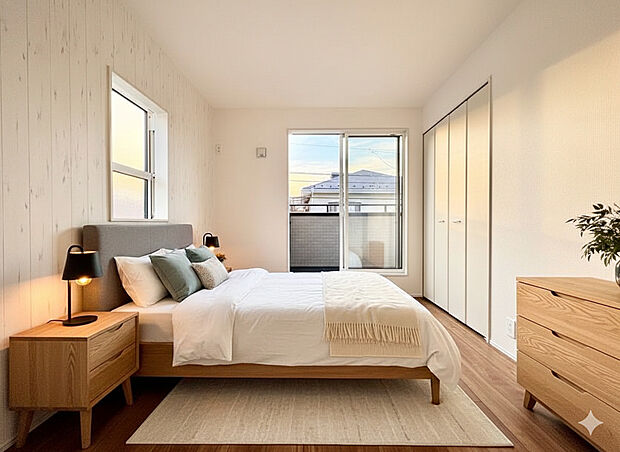 【配置してある家具や小物はCGによるイメージです。】【Bedroom】居室