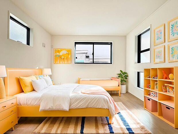 【配置してある家具や小物はCGによるイメージです。】【Bedroom】居室