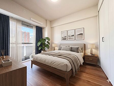 【配置してある家具や小物はCGによるイメージです。】【Bedroom】居室