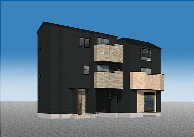 【完成予想図　外観】