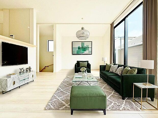 【配置してある家具や小物はCGによるイメージです】 【Livingroom】リビング