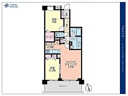 日神パレステージ東武練馬台東館 2LDKの間取図画像