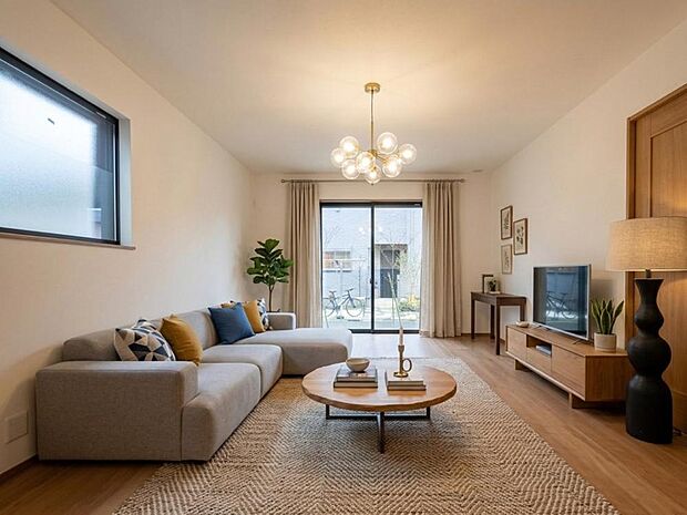 【配置してある家具や小物はCGによるイメージです。】【Livingroom】リビングルーム