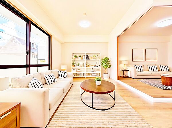 【配置してある家具や小物はCGによるイメージです。】【Livingroom】リビングルーム