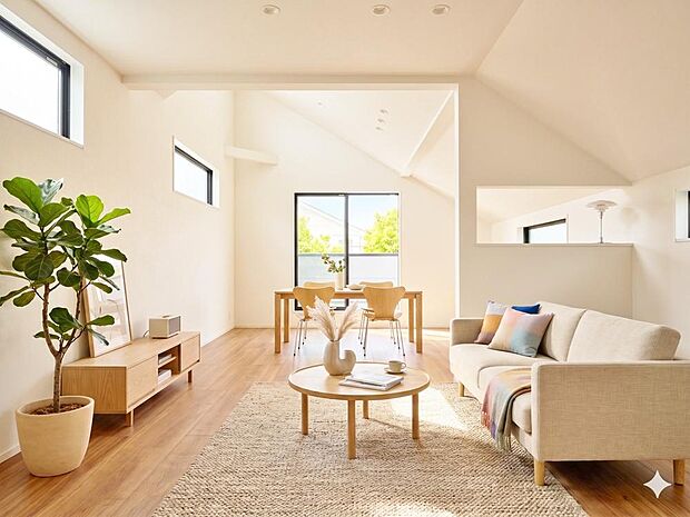 【配置してある家具や小物はCGによるイメージです】【Livingroom】リビング