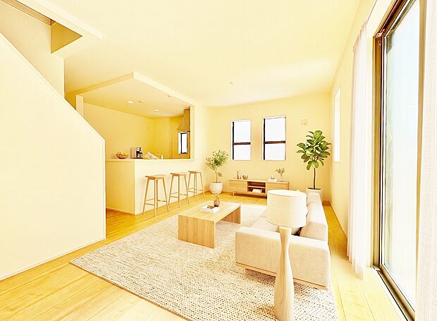 【配置してある家具や小物はCGによるイメージです。】【Livingroom】リビングルーム