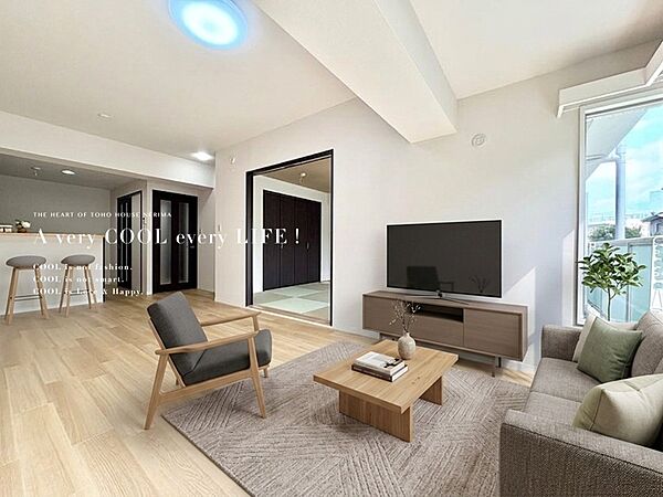 【配置してある家具や小物はCGによるイメージです。】【Livingroom】リビングルーム