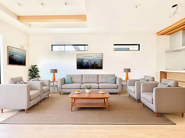 【配置してある家具や小物はCGによるイメージです】 【Livingroom】リビング