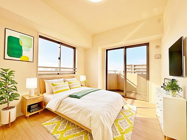 【配置してある家具や小物はCGによるイメージです】 【Bedroom】居室