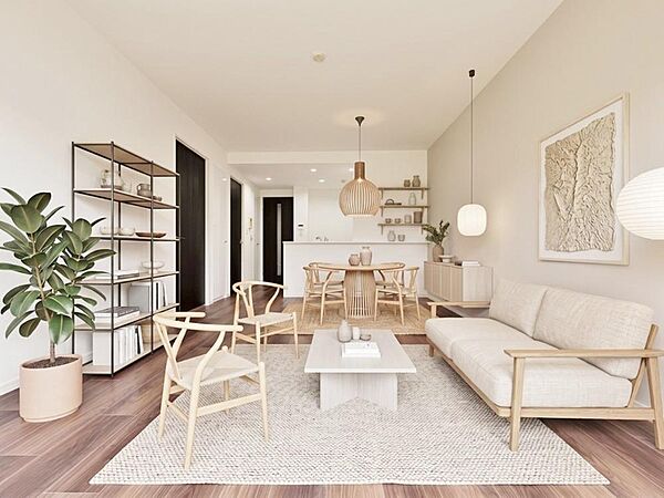 【配置してある家具や小物はCGによるイメージです】【Livingroom】リビング
