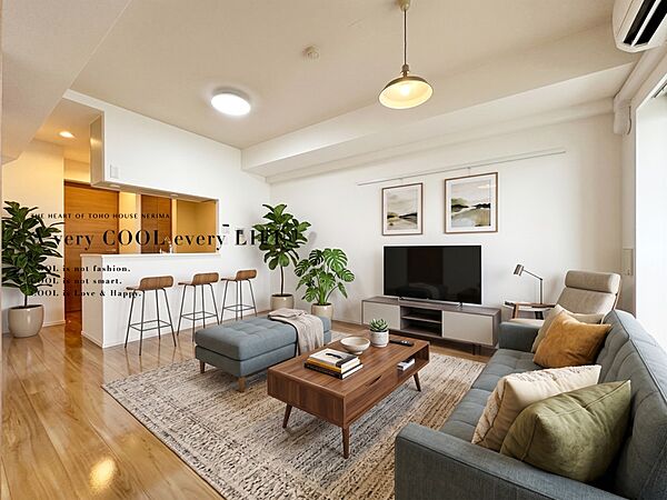 【配置してある家具や小物はCGによるイメージです】【Livingroom】リビング
