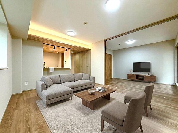 【配置してある家具や小物はCGによるイメージです。】【Livingroom】リビングルーム
