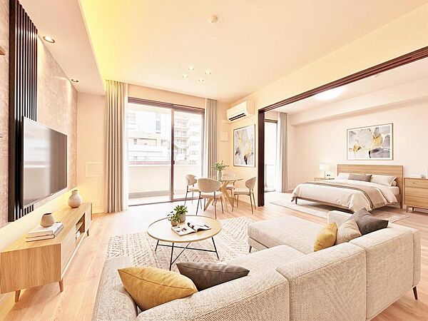 【配置してある家具や小物はCGによるイメージです。】【Livingroom】リビングルーム