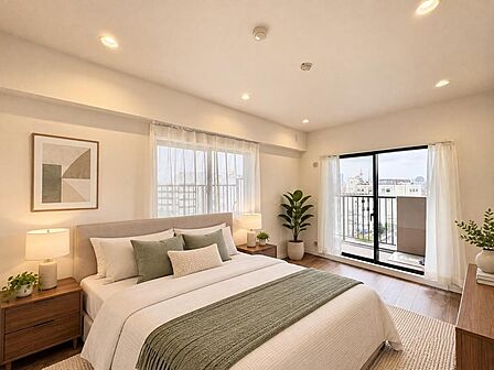 【配置してある家具や小物はCGによるイメージです。】【Bedroom】居室