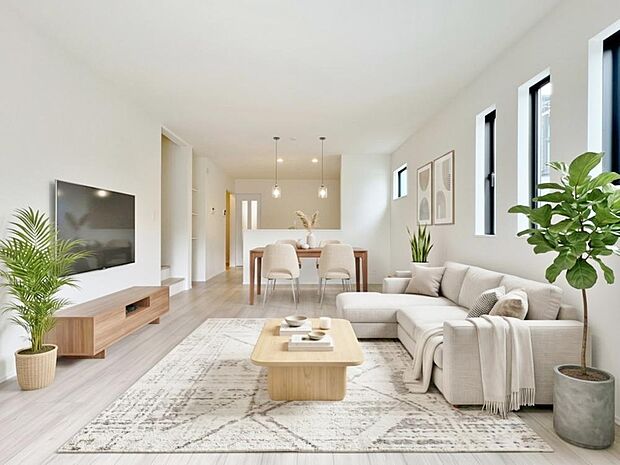 【配置してある家具や小物はCGによるイメージです。】【Livingroom】リビングルーム