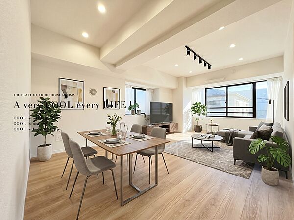 「CG加工により家具を配置しております」【Livingroom】リビング