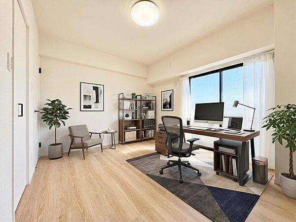「CG加工により家具を配置しております」【Bedroom】居室