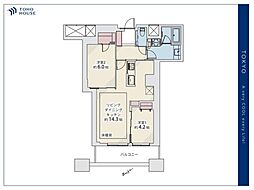 ザ・パークハウス西新宿タワー60 2LDKの間取図画像