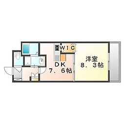 JR山陽本線 東福山駅 バス10分 吉田東下車 徒歩2分の賃貸マンション 5階1DKの間取り