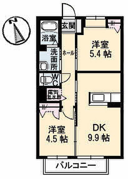 広島県尾道市高須町(賃貸アパート2DK・1階・50.05㎡)の写真 その3