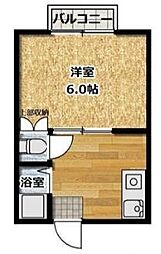 JR山陽本線 東福山駅 徒歩3分の賃貸アパート 1階1Kの間取り
