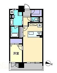 JR山陽本線 福山駅 徒歩1分の賃貸マンション 24階1LDKの間取り