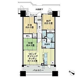 JR山陽本線 福山駅 徒歩5分の賃貸マンション 7階3LDKの間取り
