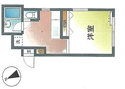 JR福塩線 備後本庄駅 徒歩9分の賃貸マンション 3階1Kの間取り