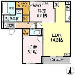 間取図画像 2LDK