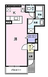 JR山陽本線 大門駅 徒歩5分の賃貸アパート 1階1Kの間取り