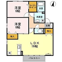 間取図画像 2LDK