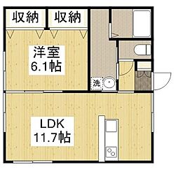 JR山陽本線 福山駅 3.2kmの賃貸マンション 4階1LDKの間取り