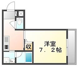 JR山陽本線 福山駅 徒歩10分の賃貸マンション 5階1Kの間取り