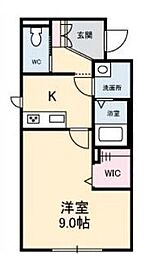 JR山陽本線 福山駅 4.3kmの賃貸マンション 1階1Kの間取り