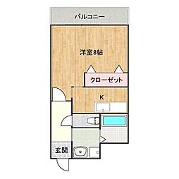 JR山陽本線 尾道駅 30.4kmの賃貸マンション 1階1Kの間取り