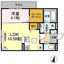 ソフィア・ミリマ 1LDKの間取図画像