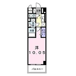 クロシェットIMK 1Kの間取図画像