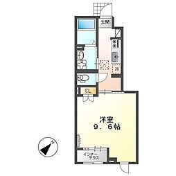 イーグルコート 1Kの間取図画像