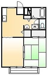こうせいハイツ 2DKの間取図画像