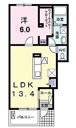 めぞん春日1 1LDKの間取図画像