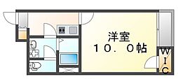 レオネクスト南蔵王 1Kの間取図画像