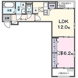 南松永町2丁目アパート(028921401) 1LDKの間取図画像