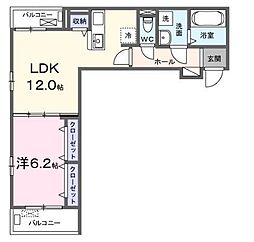 南松永町2丁目アパート(028921401) 1LDKの間取図画像