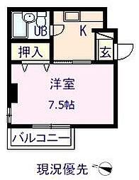 ルーエ霞町 1Kの間取図画像