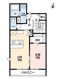 LOTUS豊岡 1LDKの間取図画像