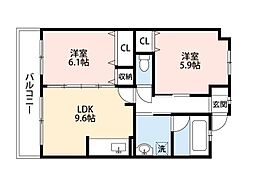 Eterno 2LDKの間取図画像