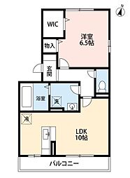 LunaA 1LDKの間取図画像